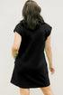 Textured Cap Sleeve T Shirt Dress